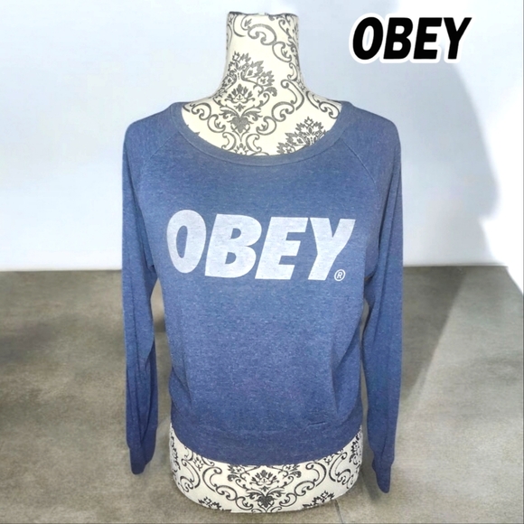OBEY Navy Long Sleeve- XXSmall - Picture 1 of 4